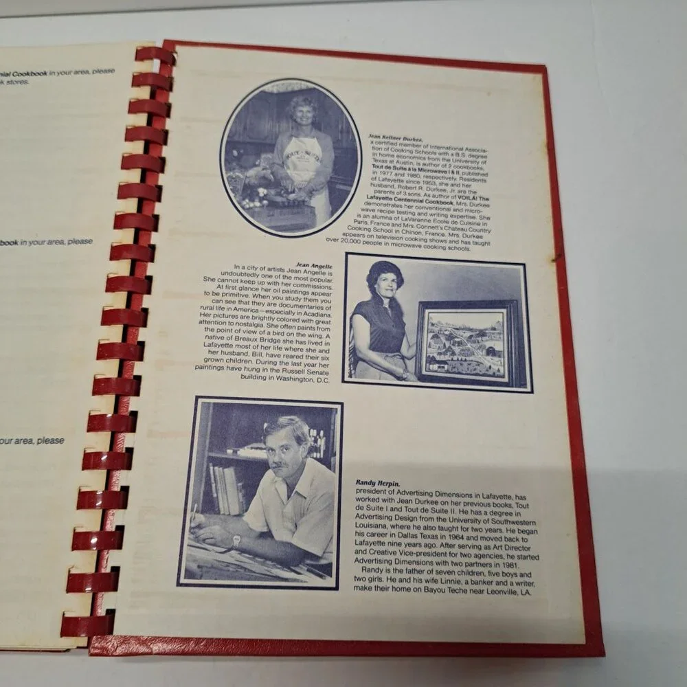 Voilà! Lafayette Centennial Cookbook 1884-1984 By Jean‎ K Durkee Spiral-Bound